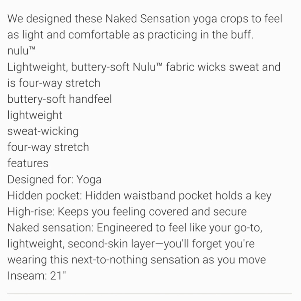 NWOT Lululemon Pushing Limits Crop - Picture 4 of 8